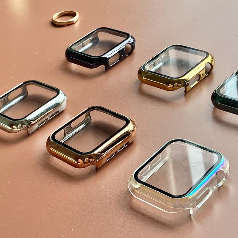 Jam Tangan  Anti Gores Temepred Glass PC Case for Apple Watch Ultra 3 2/SE 3 2 Iwatch Series 11 10 9 8 7 6 3 5 4 46mm 49mm 45mm 41 44 40 42 38mm Hard Screen Protector Cover Frame Bumper  Smartwatch I8 S10 S8 S9 Pro Max T900 T800 Ultra 8 MAX 9 PRO S20 T500