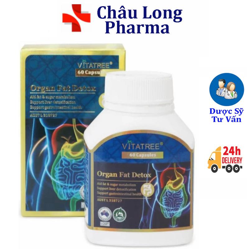 Viên uống Vitatree Organ Fat Detox của Úc hộp 60 viên