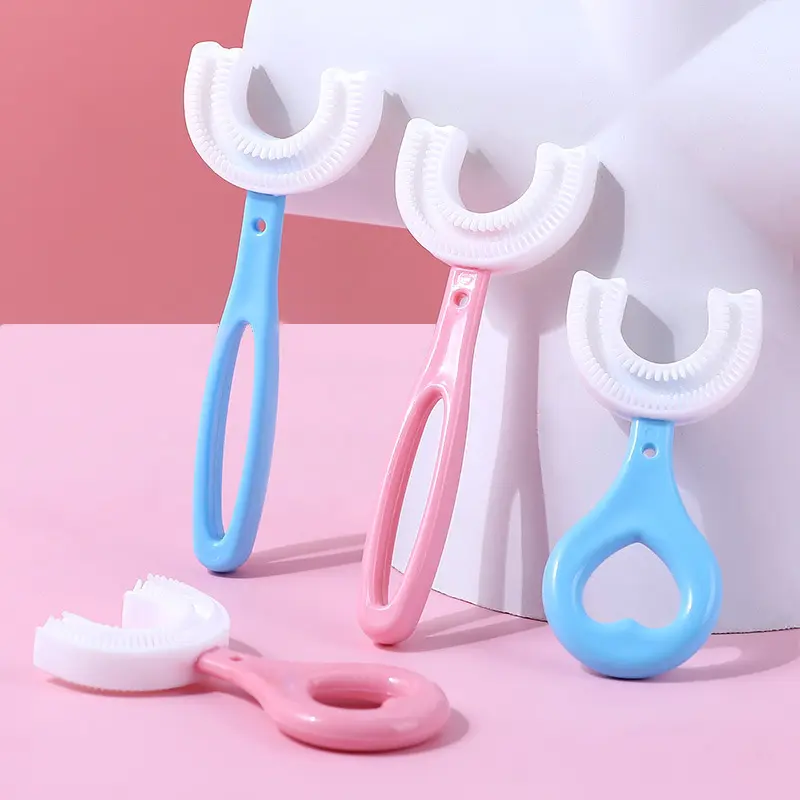 Sikat gigi  anak Bahan silikon Training Toothbrush berbentuk U L301 6