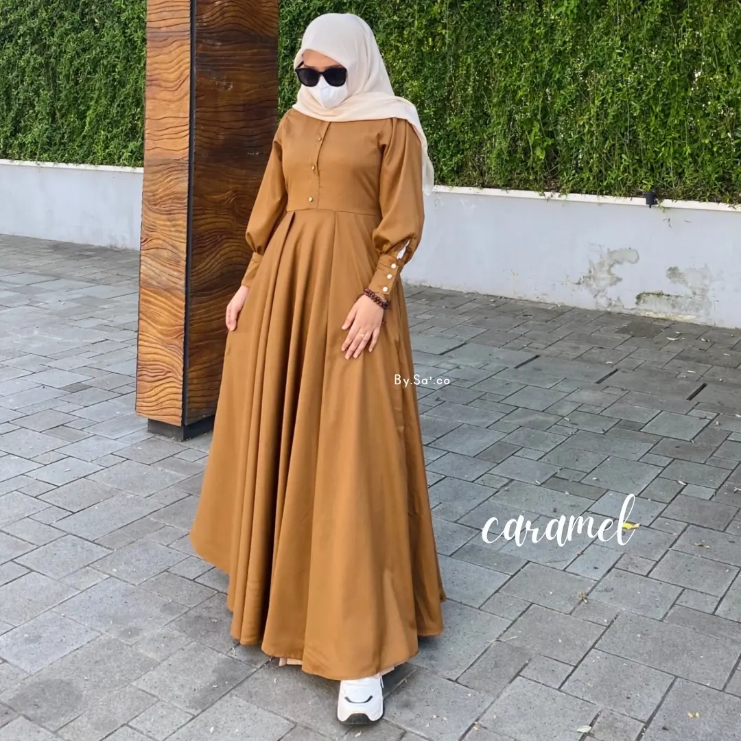 Khadijah dress gamis mekar Katun Polos