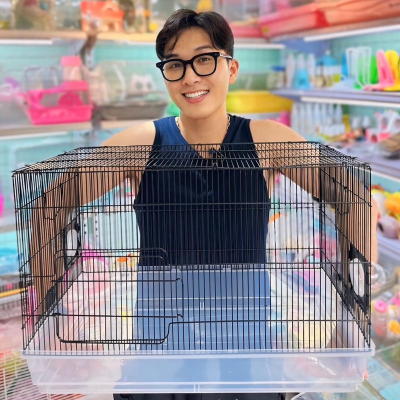  LỒNG KHÔNG PHỤ KIỆN SIZE 60cm*40cm SIÊU RỘNG   Có Thể Lắp Ống cho Hamster 