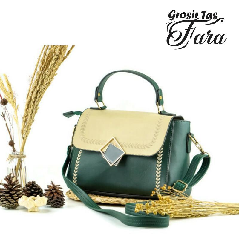 SALE! Tas Selempang Wanita 34 Putih Hijau 100% Original Outfit Cantik Kece Cewe OOTD Trendi Simple Kondangan 5