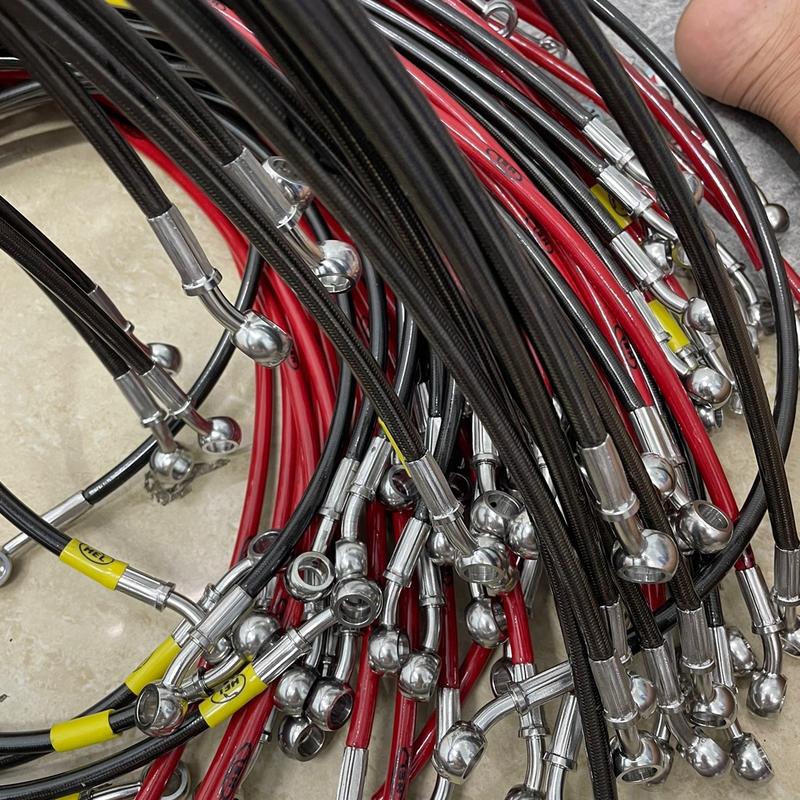 Dây Dầu Bấm Hel Đầu  Inox Lắp Đặc Các Dòng Heo : Phụ Kiện Phanh Xe Máy