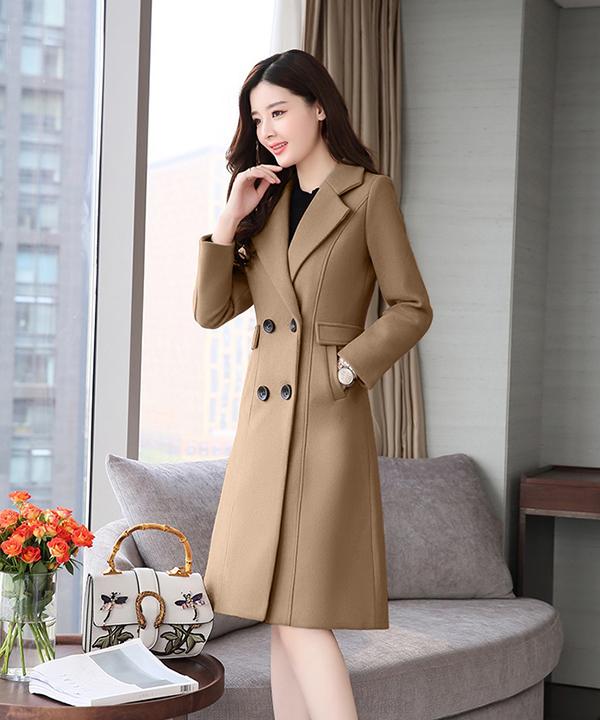  ÁO KHOÁC DẠ NỮ DÁNG DÀI Xinh xắn May 2 Lớp  Lót Gió   áodạ 
