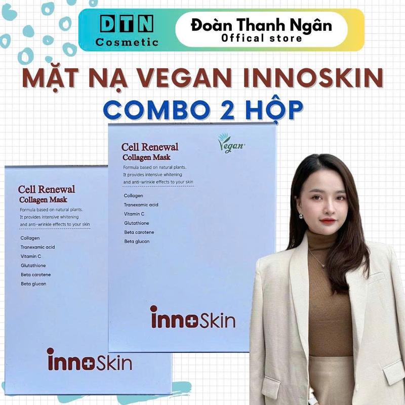 Combo 2 hộp lớn - tổng 20 miếng Mặt nạ Vegan Collagen Mask Innoskin Hàn Quốc