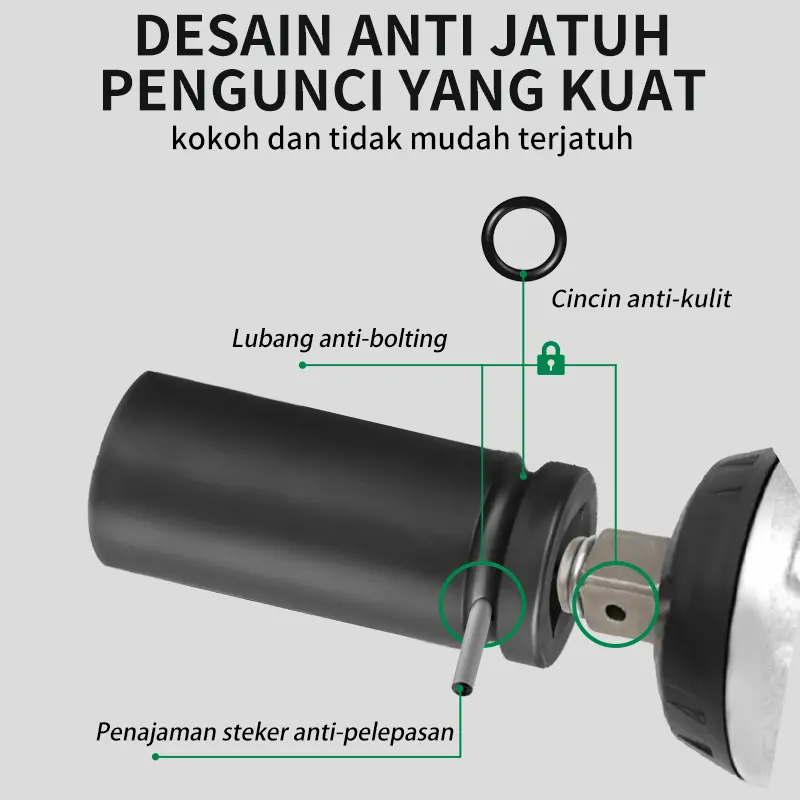 【ISKU】Socket Extention Impact 10pcs Bahan Cr-Mo Panjang Mata Sock Impact 1/2‘’ 6pt 10-24mm Kunci Mata Shock Impact 1