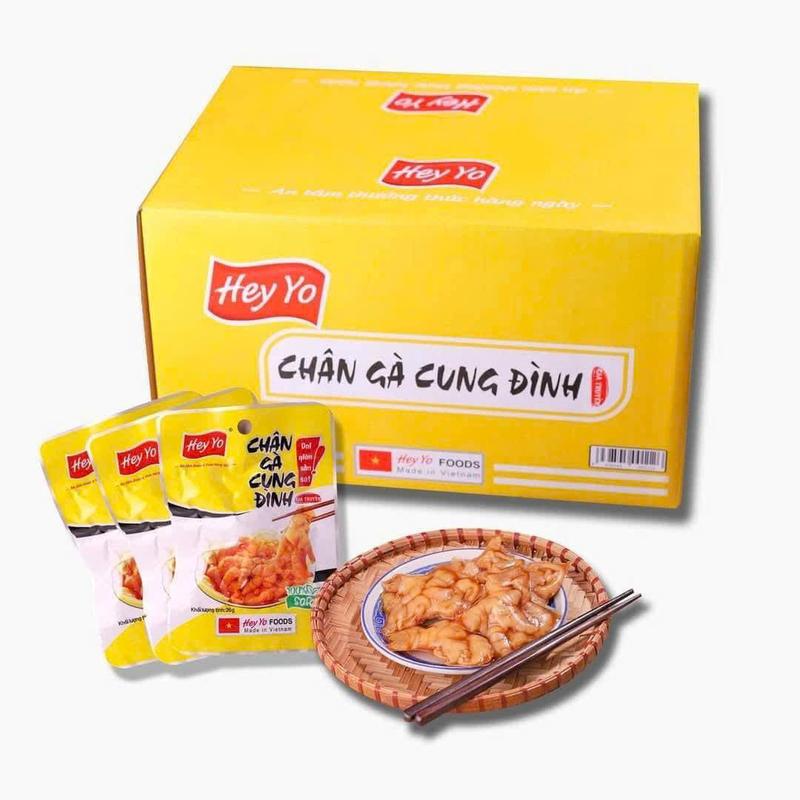 Combo 10 và 20 cái chân gà cay rút xương Hey Yo loại 29g - Chân gà ngon Việt Nam 1