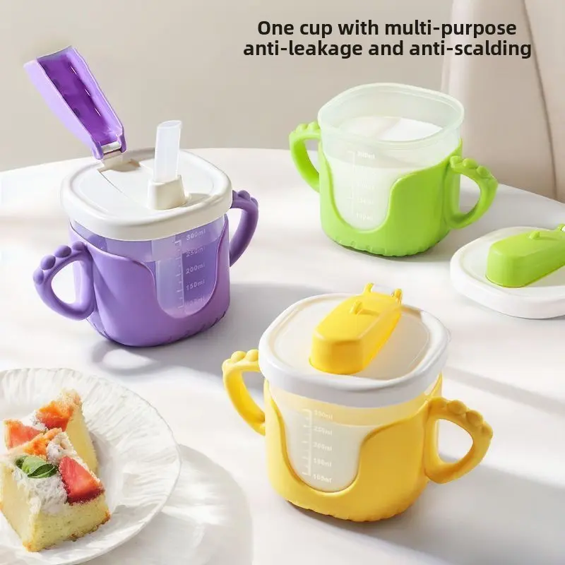[Store Hot Sale] Children's Drinking Cup Leak-Proof Baby Drinking Cup Household Anti-Fall Direct Drink for Infants over 1 Year Old Cute Milk Cup