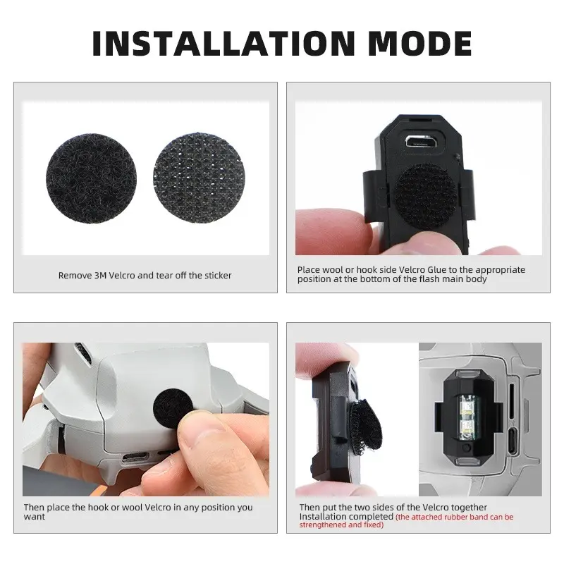 Đèn Cảnh Báo Chống Va Chạm Led Thông Dụng MA, Đèn Tín Hiệu Máy Bay Không Người Lái Mini, Có Đèn Nhấp Nháy 7 Màu, Đèn Báo Tín Hiệu Rẽ Xe Máy 4