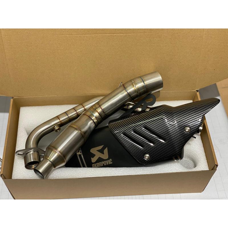 Pô Ak R1 lắp xe exciter 150 155 winnner winnerx Cbr Gsx r15v3 R15v4 TFX kèm cổ bầu 2 khúc inox 304 có tổ ong 