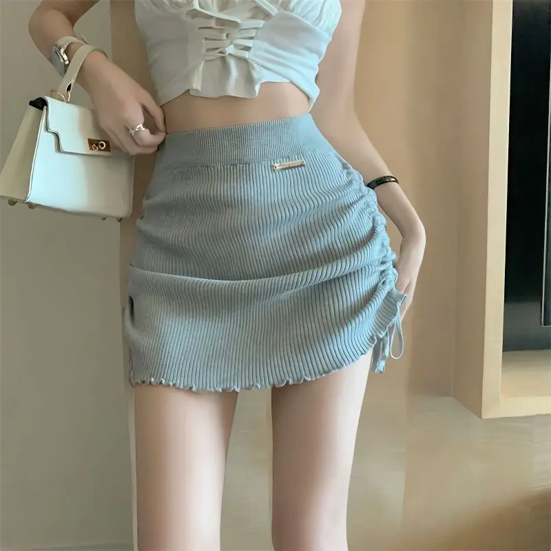 Grey rolled edge pleated skirt, women's short skirt micro  skirts  outfit