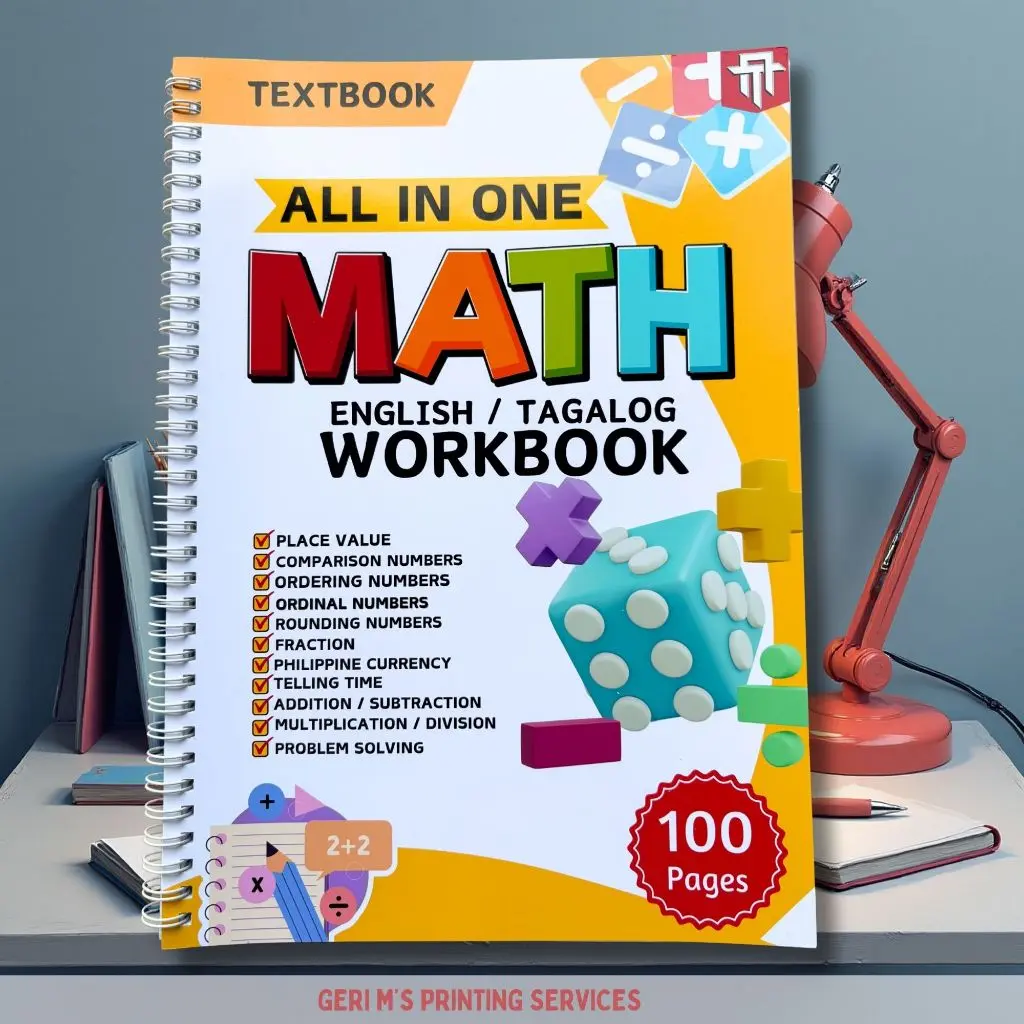 All in One Math Workbook English Tagalog for Kids | Math Textbook ...