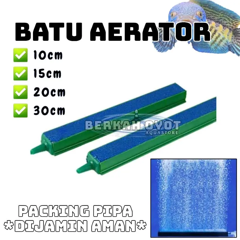 BATU AERATOR / AIR STONE PANJANG 10-20-30-40-50 cm FREE PACKING PIPA