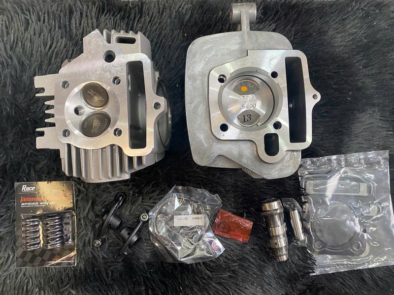 Full Bộ đầu lòng Wave 54 56 dài 78 ( Đầu Xupap 24 28 Cam lò gối bầu Cò tôi đen Lò Xo Đầu 2.8 )