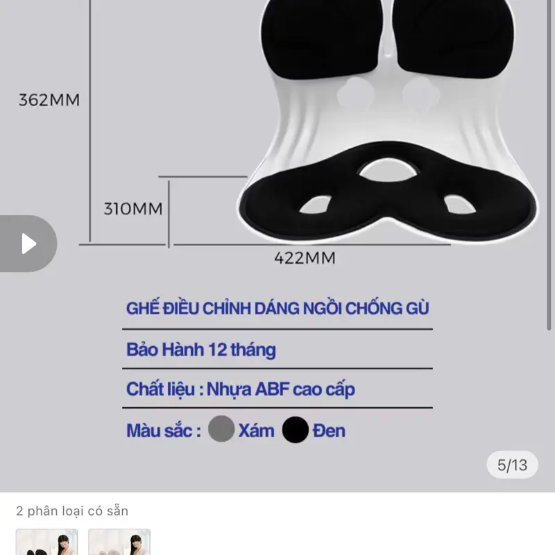 ￼Ghế Công Thái Học Chỉnh Tư Thế Ngồi Ghế Bệt Tựa Lưng Cho Nam, Nữ Văn Phòng, Mẹ Bỉm Cho Con Bú CTH-03 5