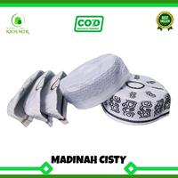 Gambar Peci MADINAH CISTY PUTIH Murah , Peci Madinah Bugis Cisty , Peci Kopiah Madinah Cisty Putih , Peci Haji Madinah Cisty dari kios MTR Kab. Bogor 1 Tokopedia