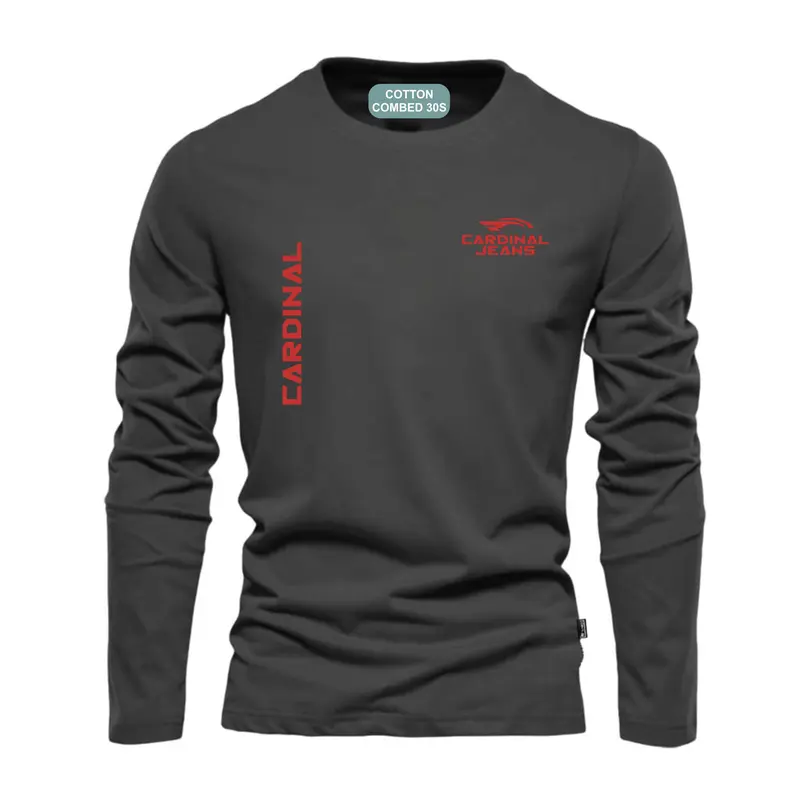 Kaos Lengan Panjang Atasan ( PROMO COD ) Clothing Store88 Kaos Distro100% Catoon Combed 30s cardinall kiri kanan merah 1