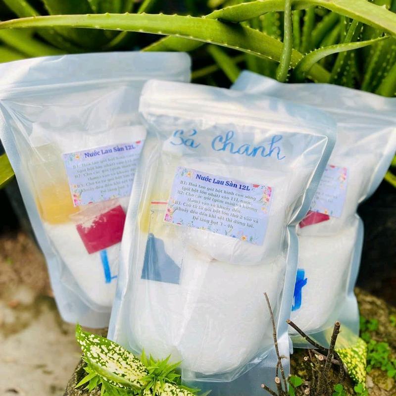 Bột pha 12L Nước Lau Sàn Hương Sả Chanh Hoa Lài Hoa Lyly Hương Quế Bạc Hà