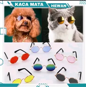 Kacamata Keren Untuk Aksesoris Properti Foto Anjing Dan Kucing Peliharaan lucu / Kaca Mata Kucing