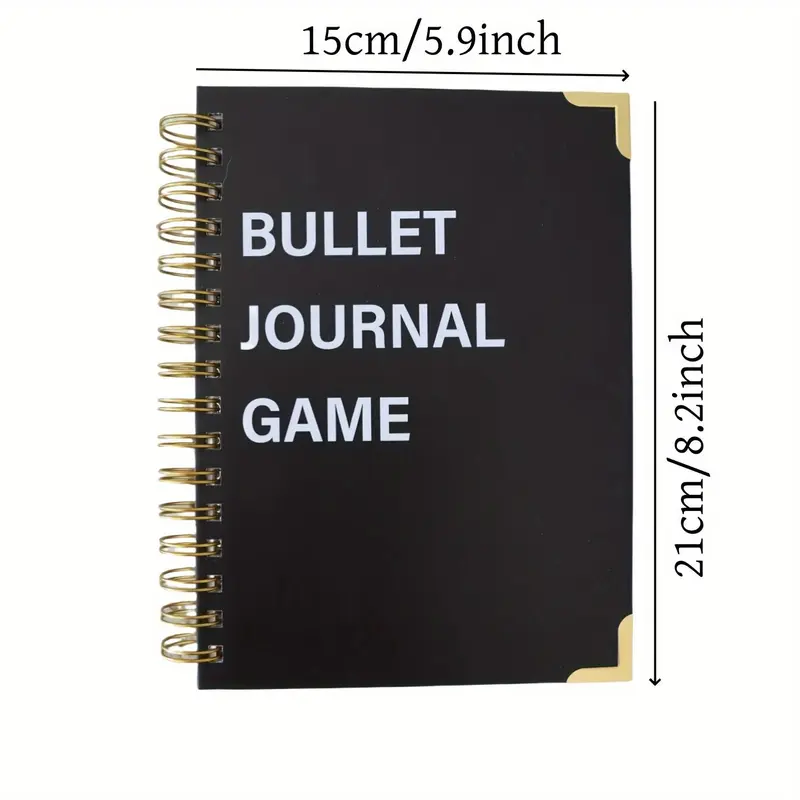 Bullet Journal Game, 1 Count Portable Journal Notebook, Journal Notebook for Home School Office Dormitory 1