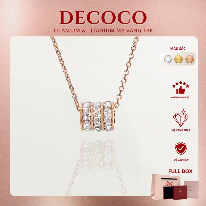 KHÔNG ĐEN GỈ - Vòng cổ, Dây Chuyền, Trang Sức Nữ BLING RING De Coco (kèm Túi giấy + Hộp + Thiệp) Women Jewelry Chain DECOCO