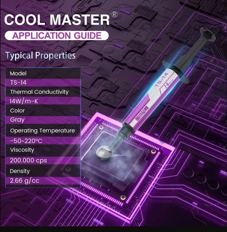 ( MUA 1 TẶNG 1 )Keo Tản Nhiệt Cooler Master Dạng Xi Lanh 14W/m-k TS-14 TENSAN  2G 0