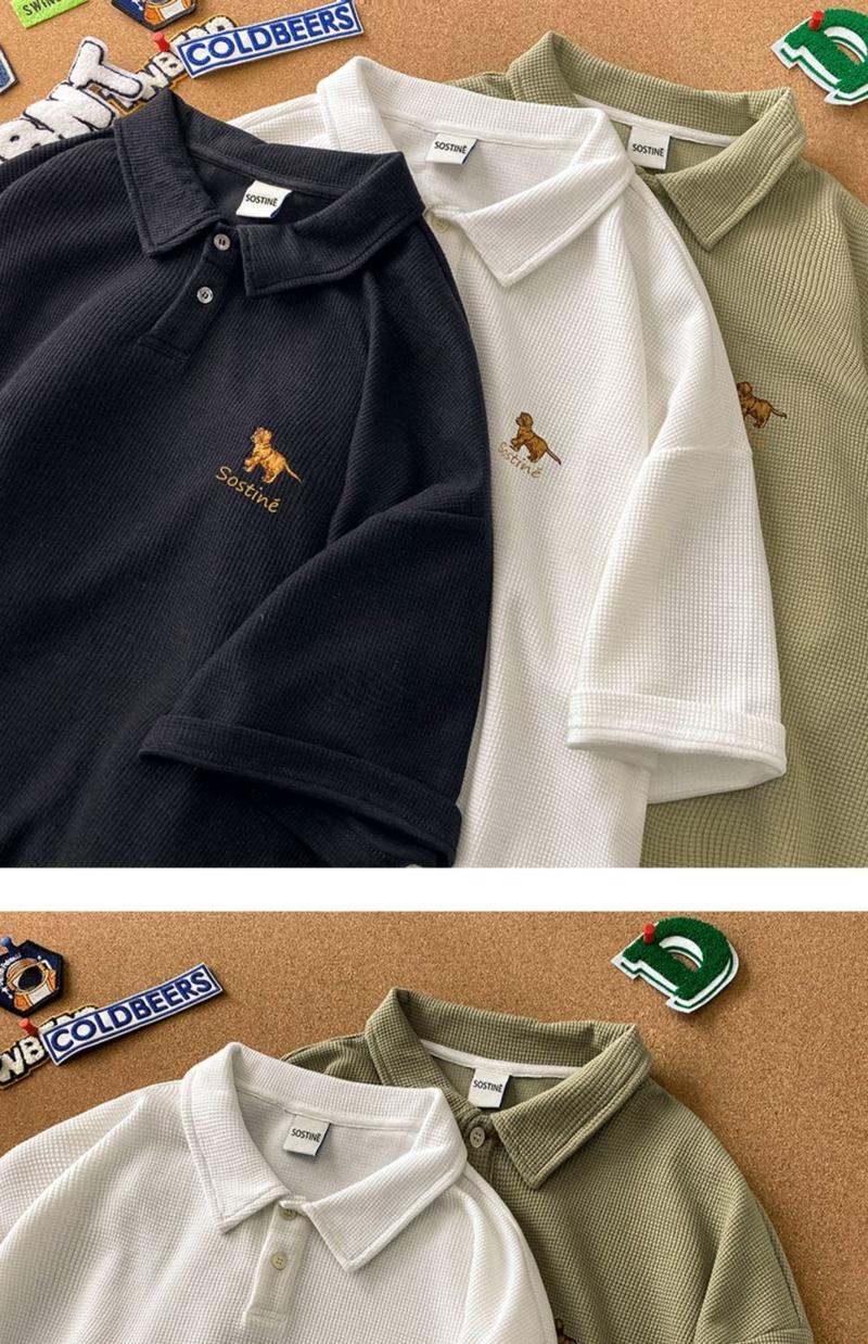 Product Introduction of Áo Polo Bánh Quế, Phong Cách Preppy, Dành Cho Nam Giới, Hợp Xu hướng, Thích Hợp Cho Mùa Hè, Thích Hợp Cho Học Sinh, Thiết Kế Đẹp, Dễ Phối Đồ, Ve Áo, Áo Phông ngắn Tay Áo, Mỏng 9