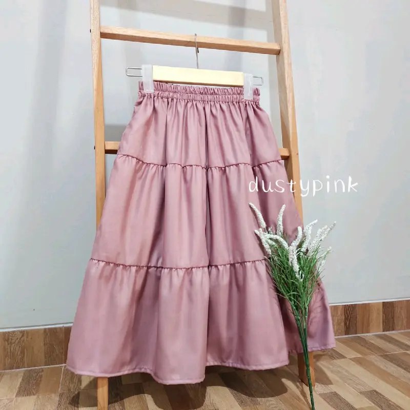 Rok Anak Polos Bahan Katun Toyobo usia 5-12 tahun Perempuan 1