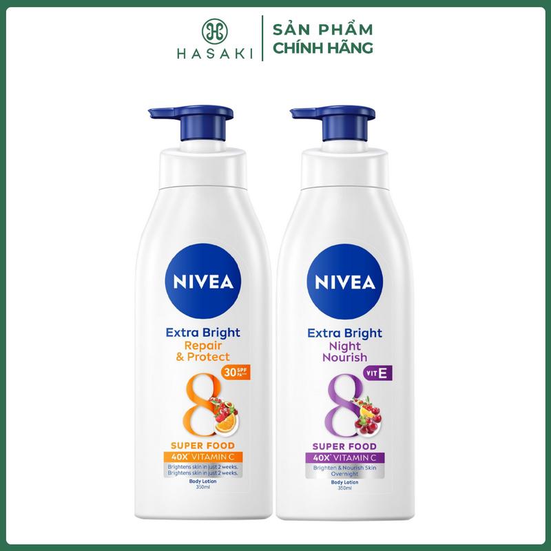 Combo 2 Sữa Dưỡng Thể Nivea Ngày & Đêm (350ml/chai) | HASAKI BEAUTY Nữ Làm Đẹp Da