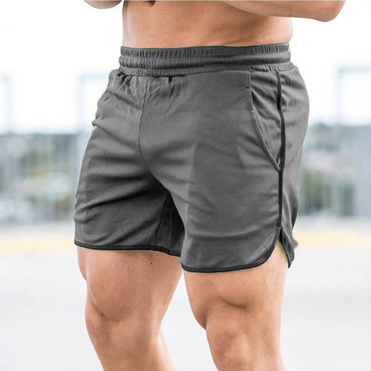 QUẦN ĐÙI THỂ THAO, CHẤT MÈ THÁI THOÁNG MÁT CO GIÃN 4 CHIỀU, SIZE 45 - 100 kg . MẪU VIỀN TRƠN