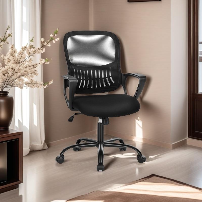 HOMESTOCK Mesh High Desk Breathable Adjustable Height Ergonomic Drafting Office Chair In Blue With Flip-Up Arms 40391HDC - The Home Depot - View #13