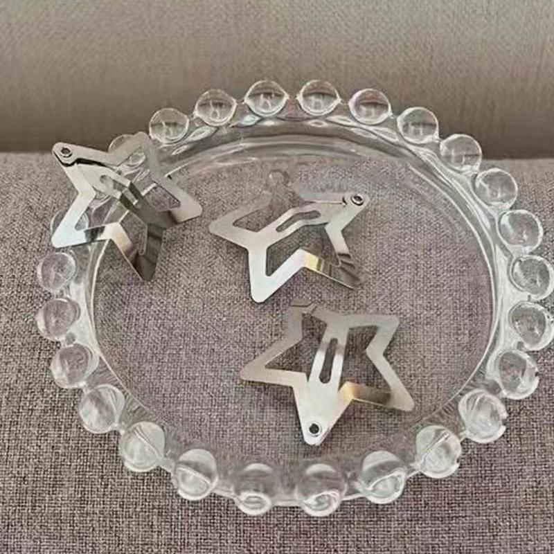 Product Introduction of Cute Elegant Hairpin No Slip Sparking Star Metal Fashion Hair Hairclips Mini Metal Snap Clip Pentagram Hairpin 22