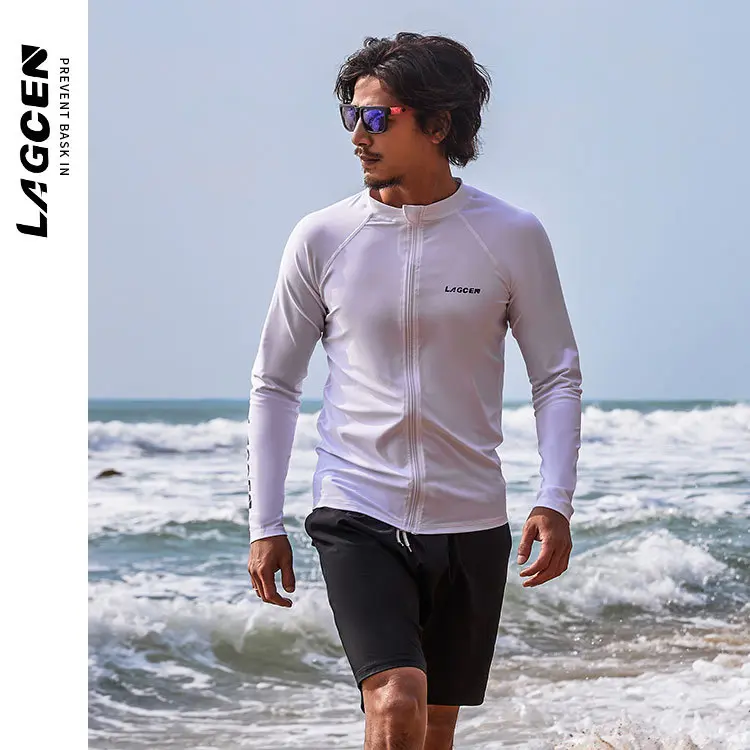 Outdoor Sports Swimming Suit Diving SuitLagcen Langchen Split Diving Suit Quick-Drying Zipper Sun-Proof Dive Skin Men's Long-Sleeved Swimsuit Surfing Suit Suit