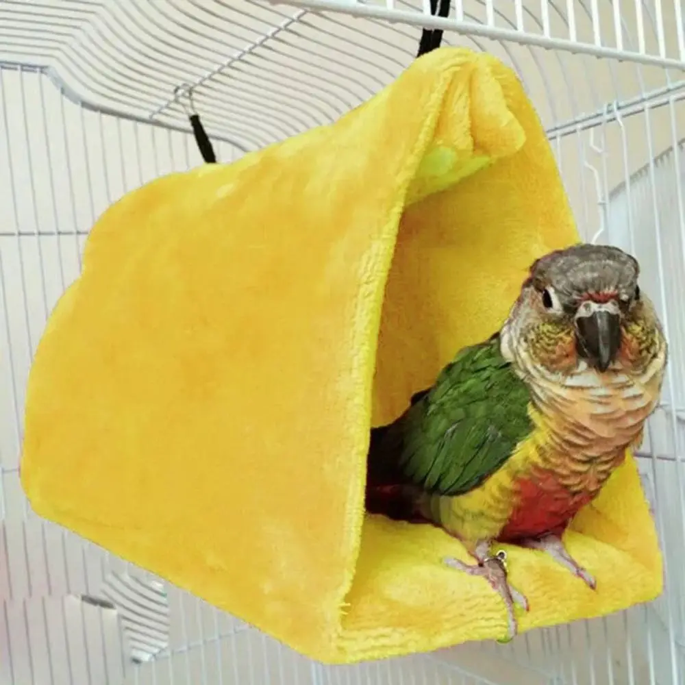 Foldable 1 pcs Plush Bird Supplies Soft Warm Parrot Cages Bird House Bird Hammock Hamster Nest