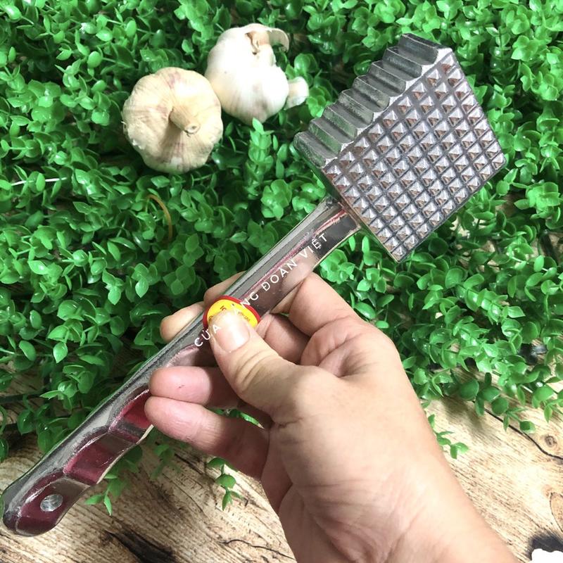  DV- Búa Đập Thịt Inox - Búa 3 đầu đùng đập thịt dần thịt mềm. Dụng Cụ dần thịt - Inox Cao Cấp búa  đập 304 