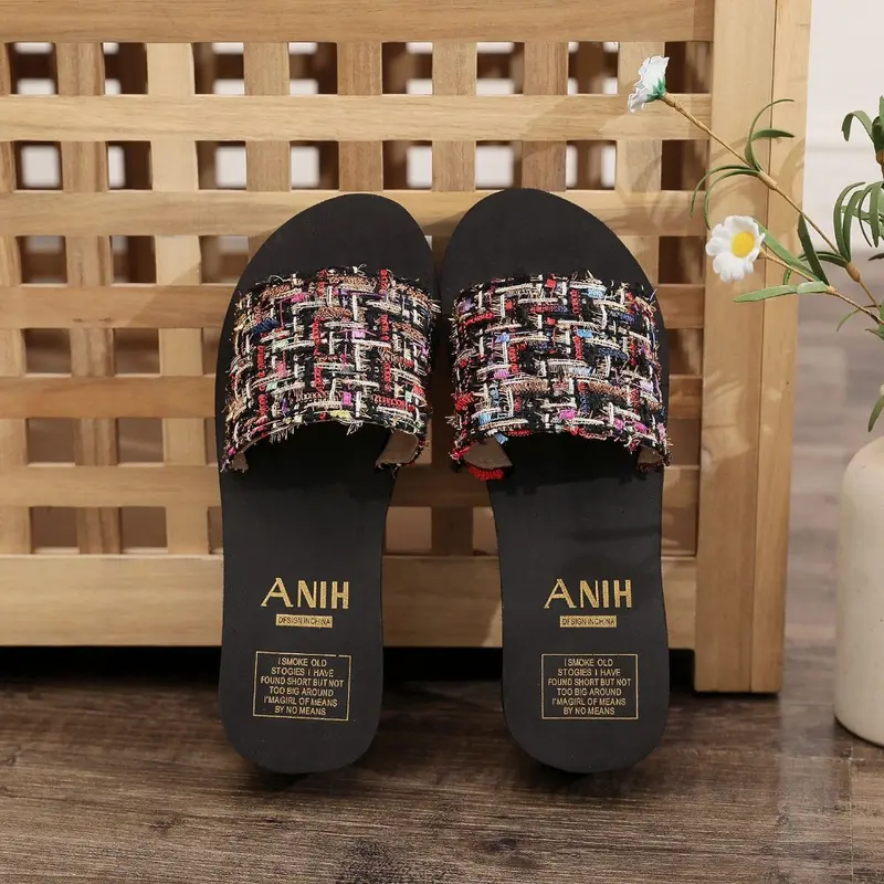 Dép Xỏ Ngón Mùa Hè Cho Nữ, Có Gót Dốc, Dép, Hợp Xu hướng, Giày Đi Biển Thường Ngày Và Thoải Mái, Thích Hợp Cho Nữ Dép Lê, dành cho Nữ 4