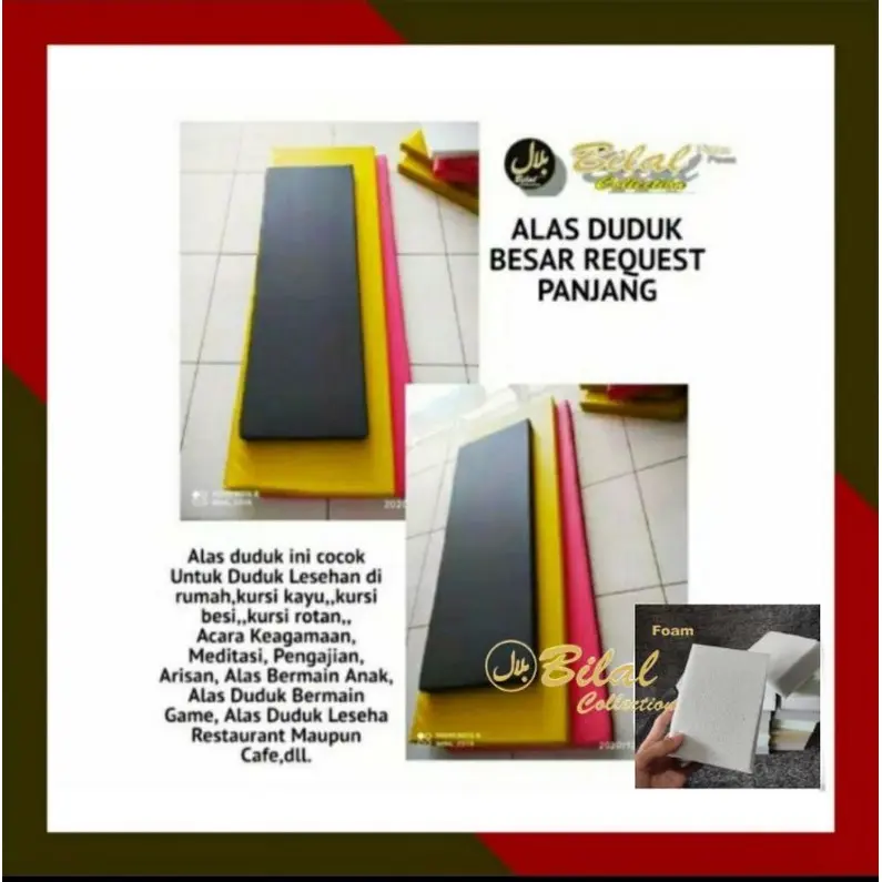 ALAS DUDUK REQUEST PANJANG TEBAL 4CM-7CM REQUEST UKURAN DAN WARNA