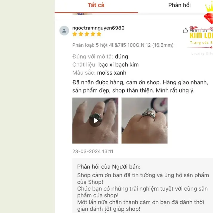 Nhẫn Bạc Nữ Kiểu 5 Hột Chủ 7li5, Tấm 4li Bạc Xi Bạch Kim, Xi Zàng Trắng, Đá CZ Thụy Sỹ và Moissanite Chủ 7li5 dành cho Phụ Nữ rất Thanh Lịch và Đeo Hàng Ngày Luôn Sáng Đẹp 7