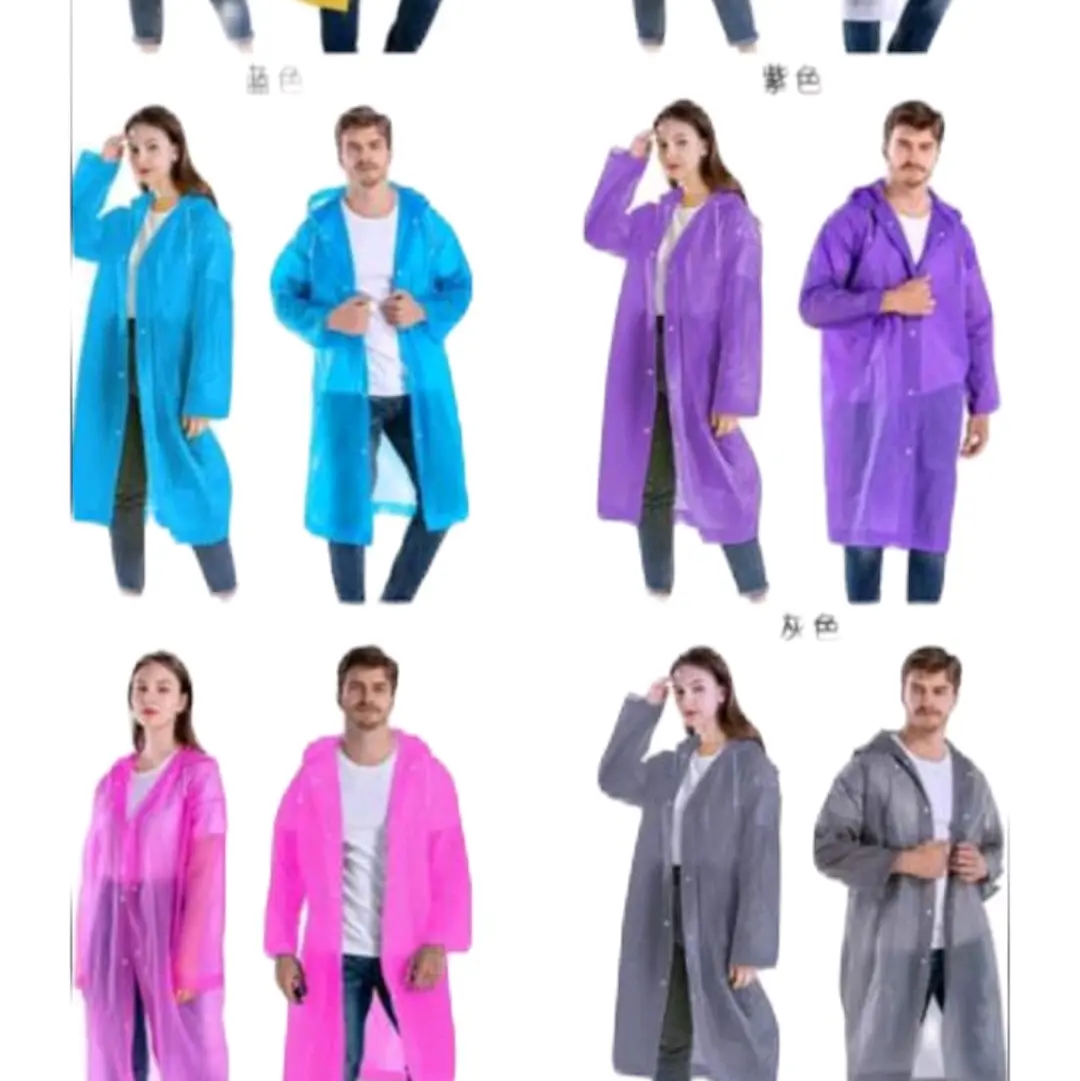 Jas hujan eva transparan bahan waterproof tidak panas Tahan air