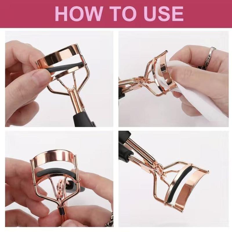 Eye Makeup Tool Set, 16pcs Including Eyelash Curler & Eyelash Comb Separator & Mascara Brush & Double-ended Eyebrow Brush & Eyelash Curler Replacement Pad 7