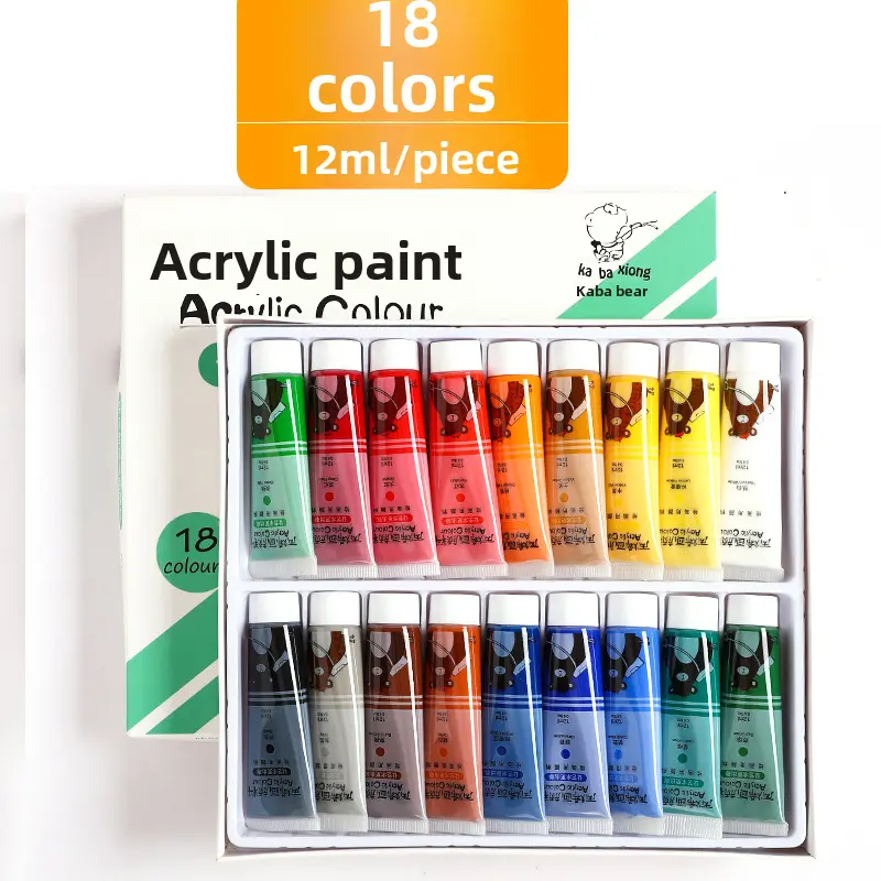 Set Cat Akrilik, 12 / 24 Warna, Set Permulaan Stationery