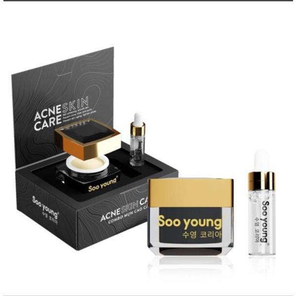 Bộ Trị Mụn cao cấp Soo young gồm kem face mụn Sooyoung tặng kèm Serum mụn Làm Đẹp Da Nữ