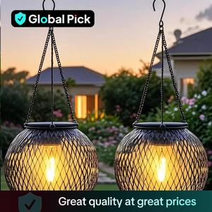 Outdoor Solar Hanging Light, Outdoor Solar Garden Lights, Solar Outside Lights, Garden Decorative Lighting, Waterproof Tree Light for Garden Yard Pathway, Garden Decor