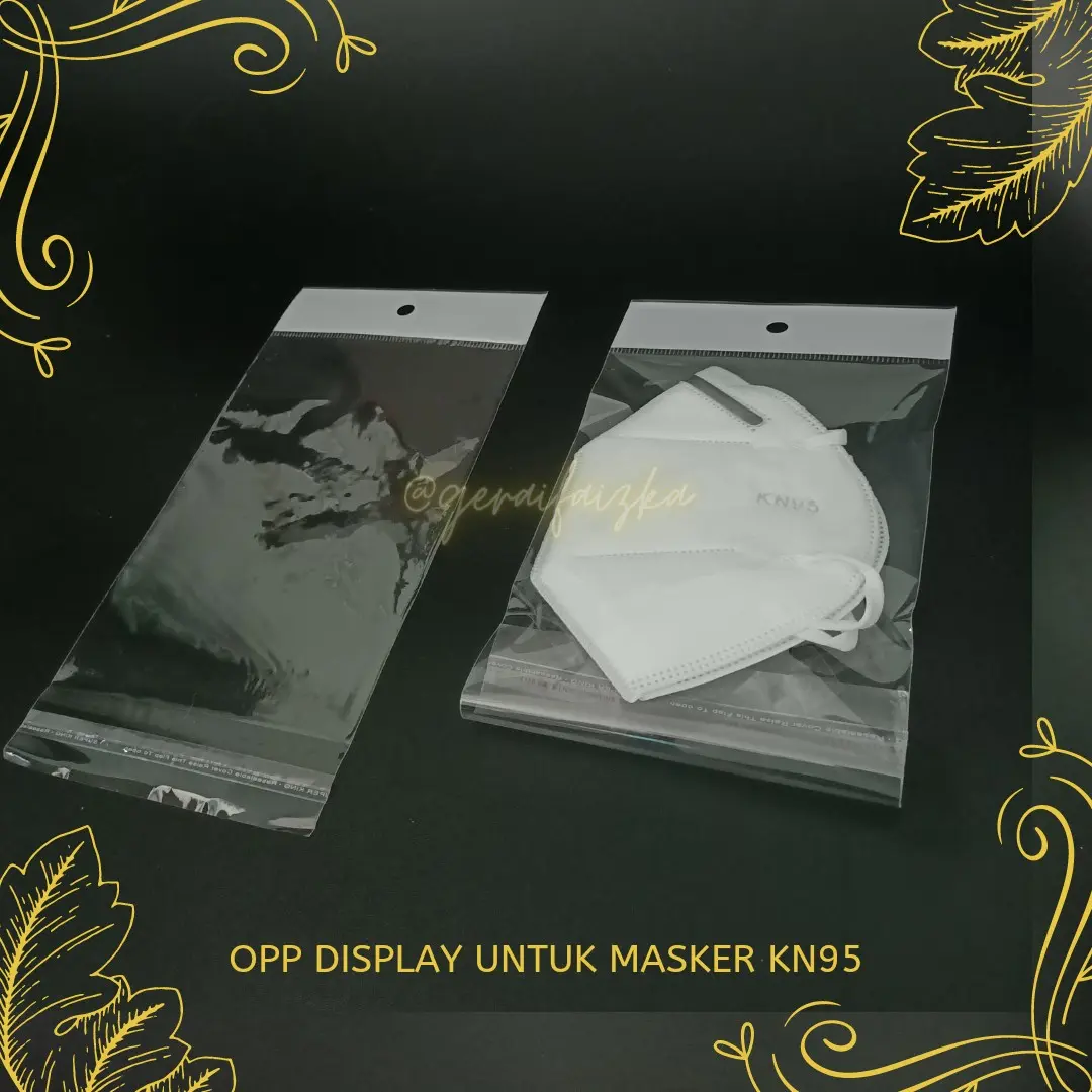 PLASTIK OPP DISPLAY UNTUK MASKER KN95 12x16