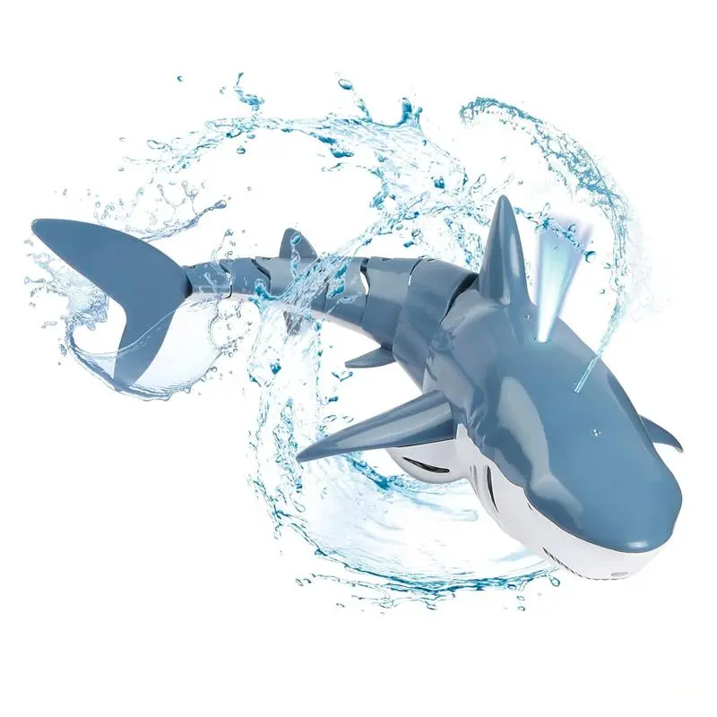 Remote Control Electric Shark Toy for Kids, Creative Animals Water Toy with Diving Light, Outdoor Toy for Swimming Pool, Lake, Water Parks, E Toys for Children