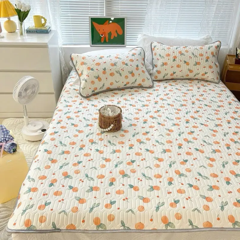 [ tặng kèm 2 vỏ gối] chiếu điều hòa Trần bông họa tiết siêu xinh 6