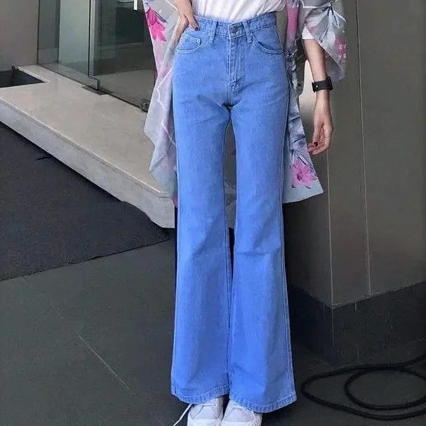 HIGHWAIST CUTBRAY LOOSE JEANS WANITA / KOREAN CUTBRAY PANTS / CUTBRAY JEANS WANITA / CUTBRAY HIGHWAIST Celana Panjang 1