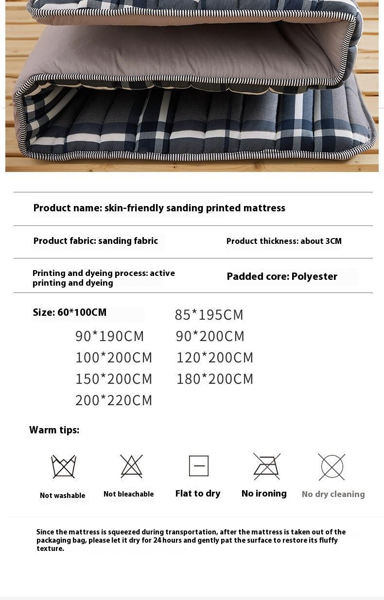 Product Introduction of Dedicated student single adult bunk bed, foldable mattress, dormitory essential item, double person 11