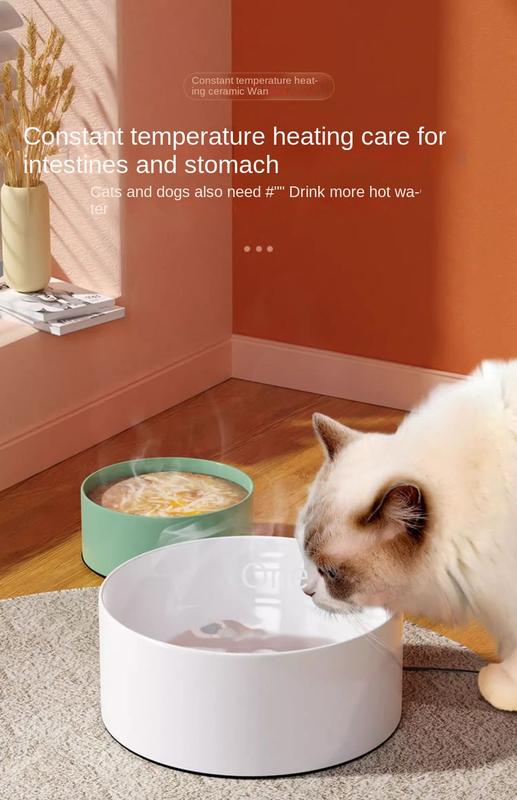 Product Introduction of Bát Gốm Cho Mèo, Đồ Dùng Thú Cưng, Bảo Vệ Sưởi Ấm Nhiệt Độ Không Đổi, Chậu Đựng Thức Ăn Cho Mèo Bụng Bát Uống Nước Cho Thú Cưng Bát Đôi Đựng Thức Ăn Cho Mèo, Đồ Dùng Cho Ăn 5