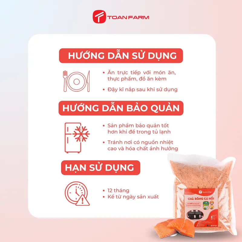 [TÚI SỈ 1 kg] Ruốc Chà Bông Cá Hồi Nguyên Vị - Phù Hợp Cửa Hàng Cháo Dinh Dưỡng - Sashimi - Cơm Cuộn - Food 3
